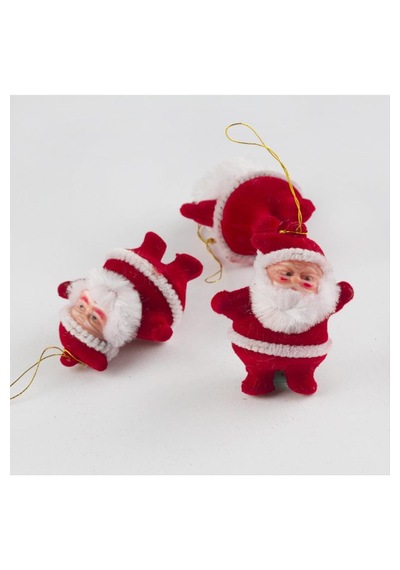 3'lü Noel Baba Yılbaşı Ağaç Süsü 0448 Kırmızı