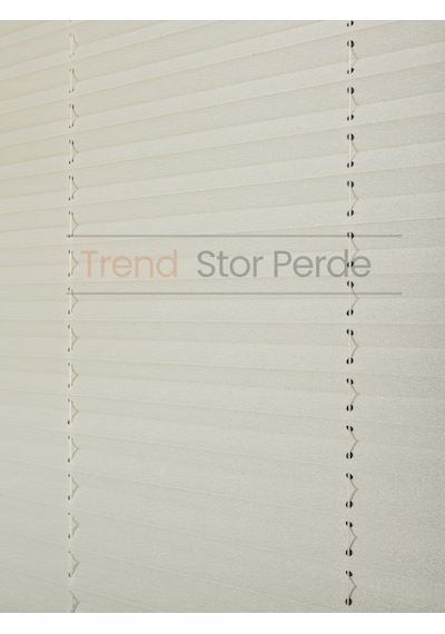 Krem Plise Katlanır Cam Balkon Perdesi - Ofis Perdesi - Salon Perdesi - 050 Krem