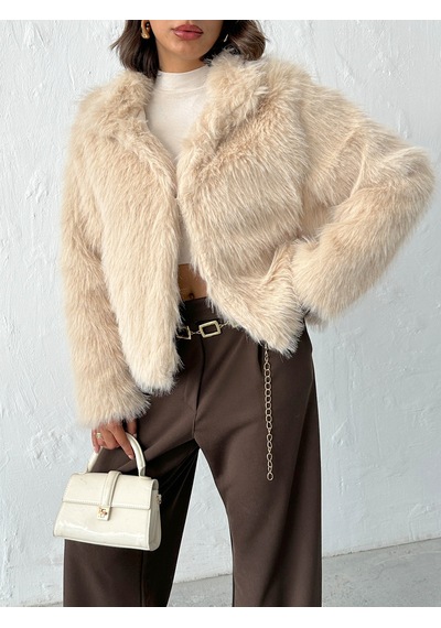 Verymoda Suni Kürk Kadın Mont- F1820 Taş