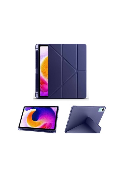 Xiaomi Redmi Pad Se Uyumlu Kalem Bölmeli Standlı Kılıf + Ekran Koruyucu + Kalem 3'lü Set Kılıf