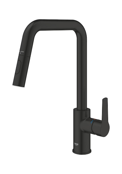 Grohe Start Tek Kumandalı Eviye Bataryası Spiralli 2f 30619000 Muadili 30632000 Mat Siyah