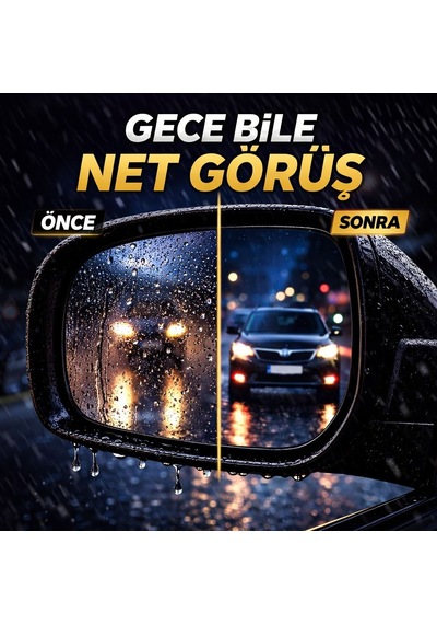 Araç Yan Ayna Yağmur Kaydırıcı Film 2 Adet Anti Fog & Su İtici Dikiz Aynası Koruyucu Net Görüş Güvenli Sürüş