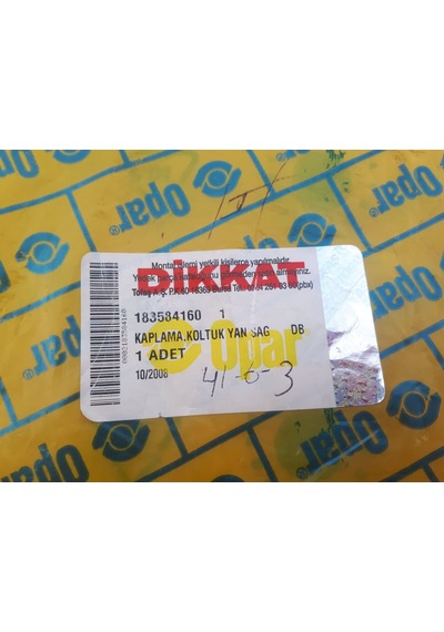 Fiat Doblo 2000 2009 Sağ Ön Koltuk Dış Kaplama Opar 183584160