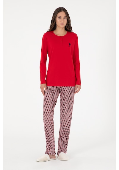 U.s. Polo Assn. Kadın Kırmızı Pijama Takım 50303405-vr030 Kırmızı