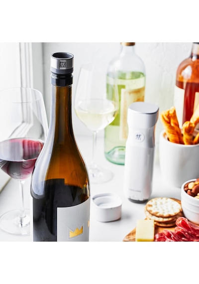 Zwilling Fresh & Save Vakumlu Şarap Tıpası Seti, 3 Parça, Gri