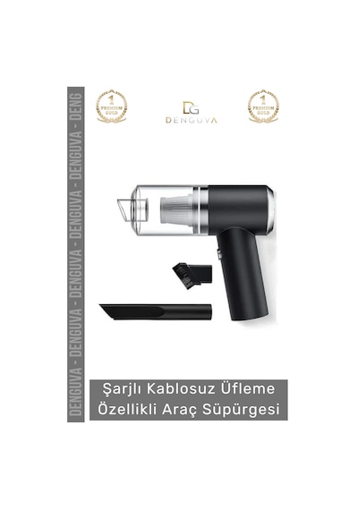 Araçsüpürgesi Güçlü Emiş Performanslı Usb Şarjlı Lityum Bataryalı Katlanabilir Akülü Araç Süpürgesi