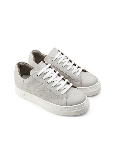Deery Hakiki Nubuk Gri Puatiyeli Sneaker Kadın Ayakkabı - Z1681Zgrıc02 Gri