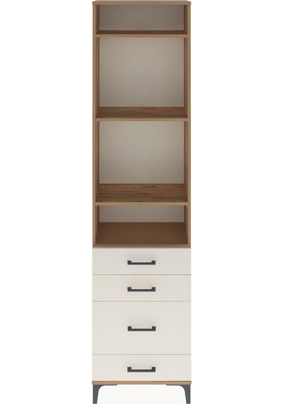 Arges Dolap 4 Raflı 4 Çekmeceli 60x30x243 Çam-aytaşı Atlas Çam