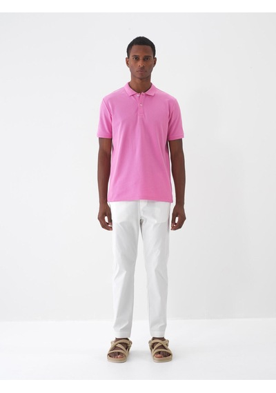 Xint Pembe Pamuk Dokulu Regular Fit Tişört 502070