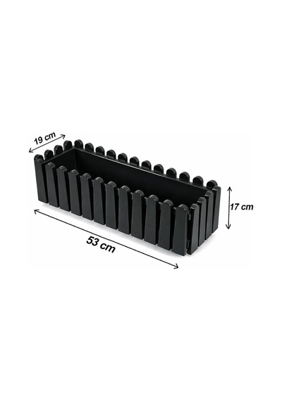 Serinova Ib02 İstanbul Balkon Saksı Drenaj Aparatlı 53,5cm, 9 Litre Yeşil Diğer