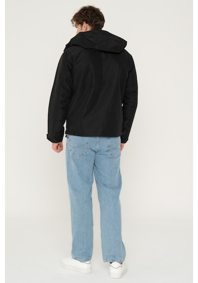 Jack & Jones Suya Dayanıklı Kapüşonlu Mont 12238882 Black Siyah