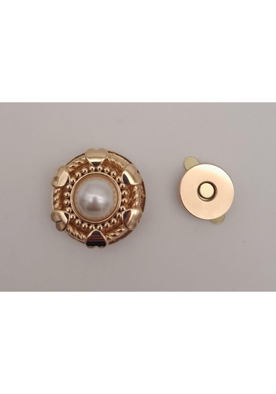 Angel Çanta Aksesuar Light Gold İncili Mıknatıslı Kilit No:86 Angel Çanta Aksesuar Light Gold İncili Mıknatıslı Kilit No:86