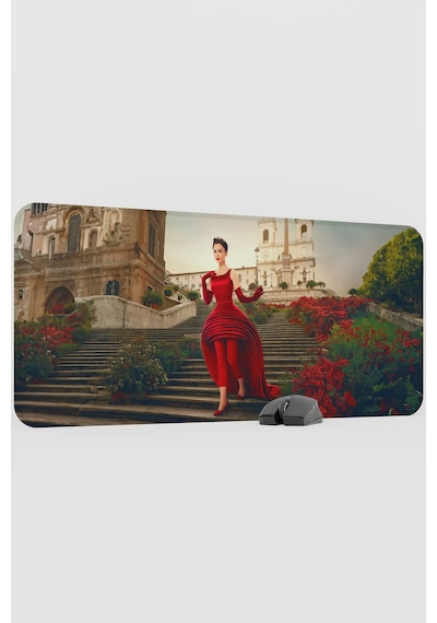 Emily İn Paris V2 90x40 Xxl Gaming Kauçuk Kaymaz Taban Mouse Pad Fare Altlığı