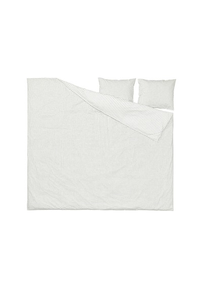 Ikea Doftakleja Çift Kişilik Nevresim Takımı 220 X 240 Cm Beyaz - Gri