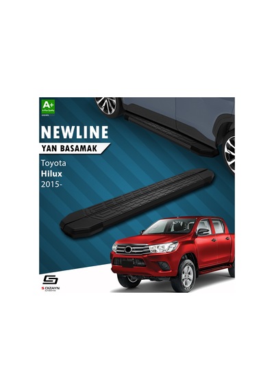S-dizayn Toyota Hilux 8 Newline Siyah Yan Basamak 203 Cm 2015 Üze