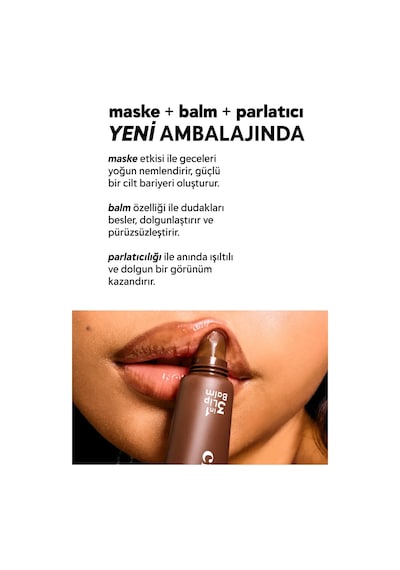 Cream Co. Onarıcı Besleyici Nemlendirici Dudak Bakımı 3in1 Lip Balm Mocha