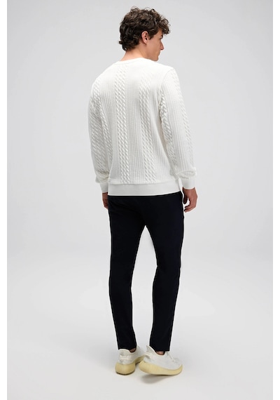 Ellesse Erkek Sweat Em623-of Beyaz BEYAZ