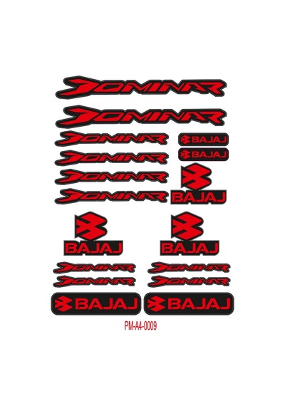 Sticker Seti Dominar Bajaj Motosiklet A4 Ebatı 05 Nötr