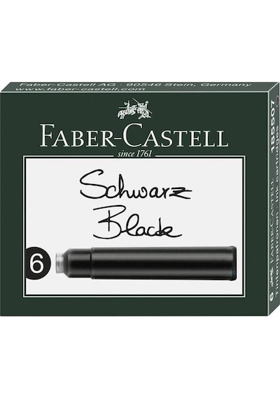 Faber-Castell 6'lı Dolma Kalem Kartuşu Siyah 185507 5071