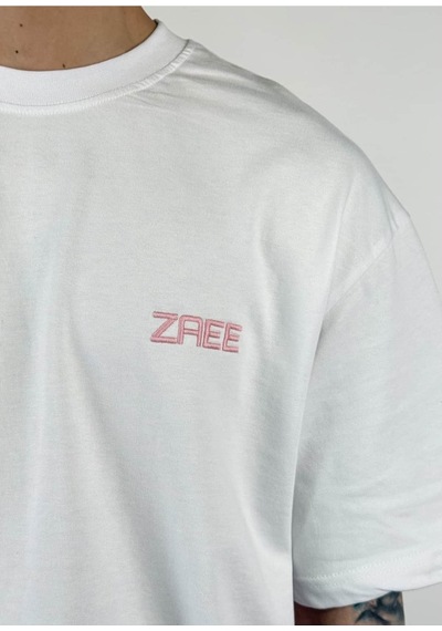 Zaee Club Nakışlı Oversize Unisex T-shirt Pembe
