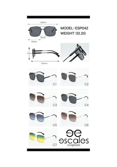 Erkek Polarize Cam Metal Çerçeveli Güneş Gözlüğü Yeşil-sarı - 712527082 Altın