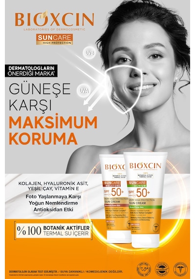 Bioxcin Sun Care Akneye Eğilimli Ciltler Için Güneş Kremi 50 Spf 150 Ml - Akne, Dry Touch, Mat, Kolajen