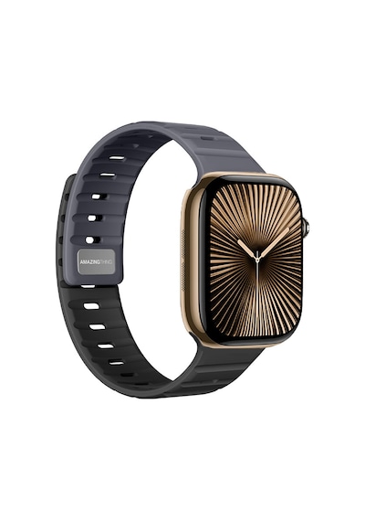 Watch 10 46mm Amazingthing Silqlock Silikon Kordon Strap Kayış Gri