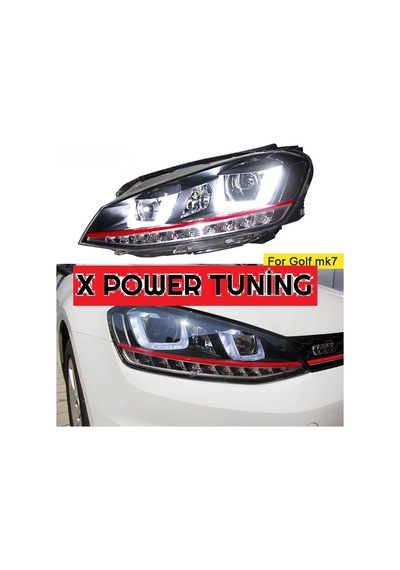Vw Golf 7 2013.2016 Mk7 Kayar Sinyalli Çift U Ledli Gti Ön Far