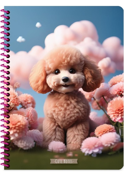 Keskin 16,5 X 22,5 Çizgili Pp Kapak Sevimli Hayvanlar Spiralli Defter - Köpek Çok Renkli