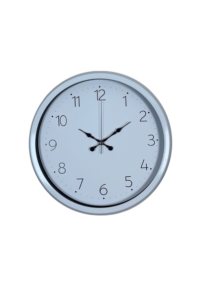 Sade Tasarım Beyaz 40 Cm Metal Standart Duvar Saati