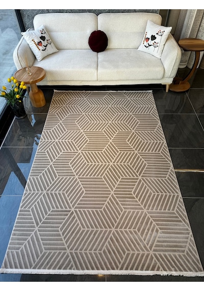 Still Halı Salon, Oturma, Yatak Odası Halısı Desen Kodu 77801-070 Bej