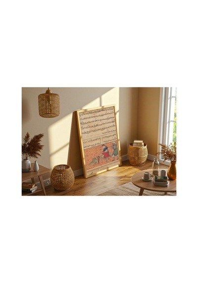 Botanik Yedi Renkli Kuş Ve Samur Tuti-name Çerçevesiz Poster 21x30 Cm A4 Botanik Doğa Tarihi