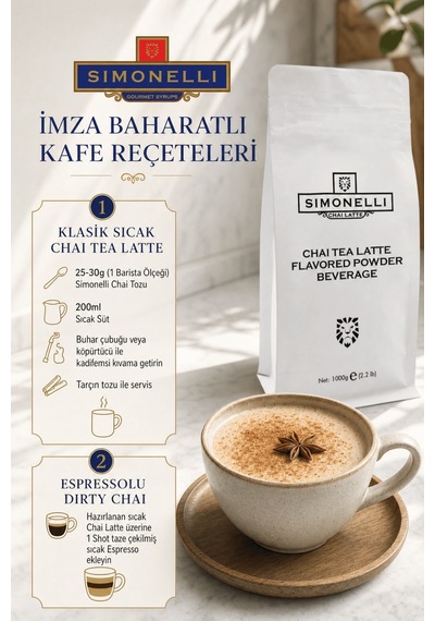 Simonelli Chai Tea Latte Baharatlı Çay Toz Karışımı 1 KG