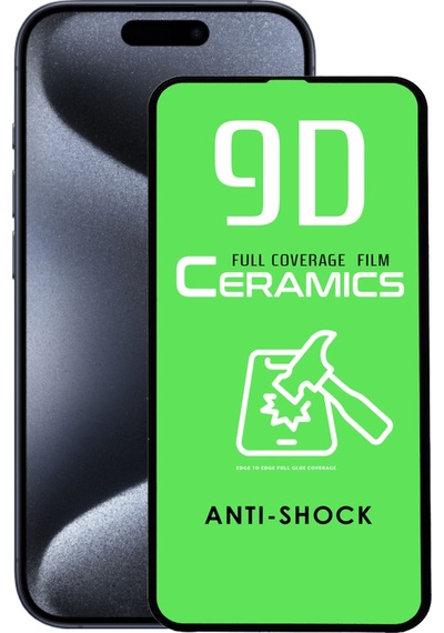 Apple iPhone 15 Pro Uyumlu İle Tam Kaplayan Seramik Nano Esnek Ekran Koruyucu Cam