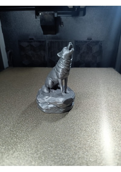 Uluyan Kurt Figürü Dekoratif 3d Baskı Kaya Tabanlı Heykel