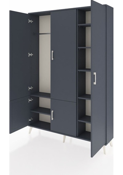 Arges Dolap 7 Raflı 5 Kapaklı Tek Askılı 132x30x195 Antrasit-antrasit/antrasit Antrasıt/antrasıt Arges Dolap 7 Raflı 5 Kapaklı Tek Askılı 132x30x195 Antrasit-antrasit/antrasit Antrasıt/antrasıt