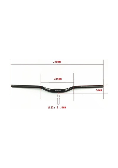 Mtb Gidon Boğazı Alüminyum Oversize Siyah Kırmızı