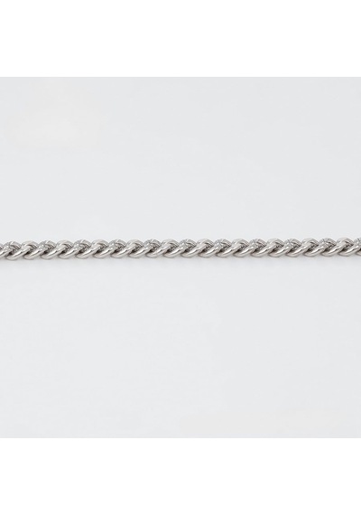 Platin Kaplama Klasik Gurmet Zincir Kolye / 55 Cm Silver