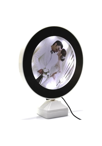 Led Işıklı Fotoğraflı Oval Sihirli Ayna-433
