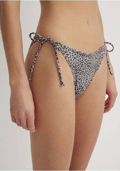 Mavi - Leopar Desenli Kahverengi Bikini Altı 1913185-33653