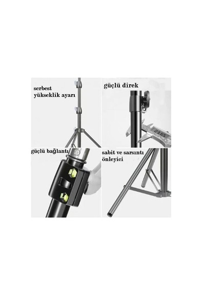 Stüdyo Fotoğraf Çekimleri İçin 210 Cm Uzunluğunda Tripod