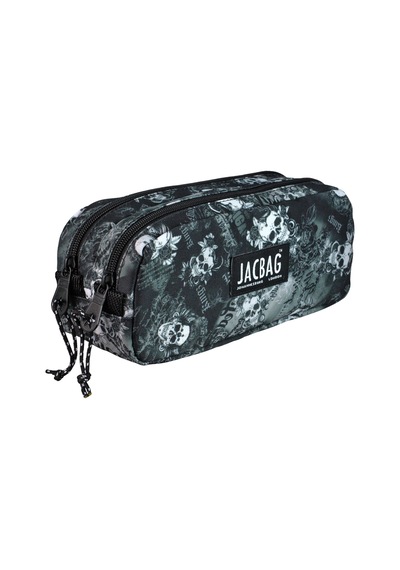 Jacbag Dual Pouch-iki Bölmeli Kalem Kutusu Dual Pouch-kurukafa renkli