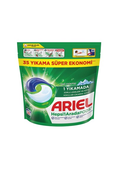Hepsi1arada Pods Kapsül Çamaşır Deterjanı Beyazlar Ve Renkliler 35 Yıkama