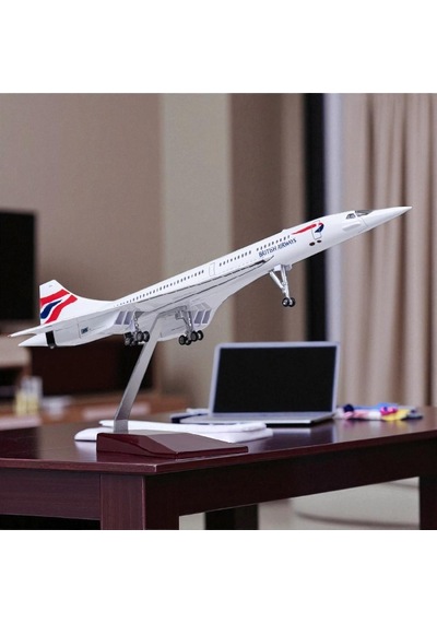 Maket Uçaklar-british Concorde Model Uçak 1:125 Ölçek 50 Cm Dekoratif Ve Koleksiyonluk Model .