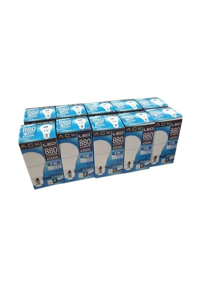 Ack 100 Adet Ack 9w Led Ampul Beyaz Işık 880 Lümen