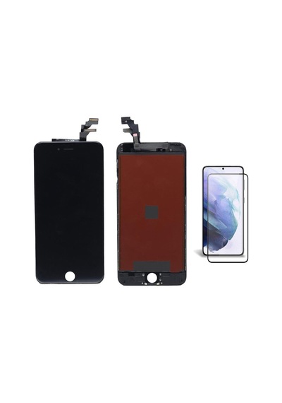 Apple Uyumlu iPhone 6 Plus Siyah Ekran Lcd Dokunmatik B7000 15ml Yapıştırıcı Ve Kırılmaz Cam İle Beraber Yc