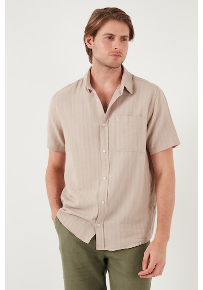 Buratti Pamuklu Regular Fit Tek Cepli Kısa Kol Erkek Gömlek Cf25S128230 Taş Buratti Pamuklu Regular Fit Tek Cepli Kısa Kol Erkek Gömlek Cf25S128230 Taş