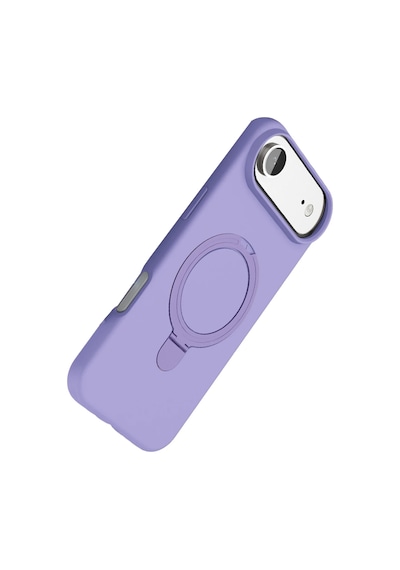 Newface - 602 -  Apple iPhone Uyumlu 17 Air Regal Magsafe Standlı Kapak - Ece-umay - - Lila LİLA