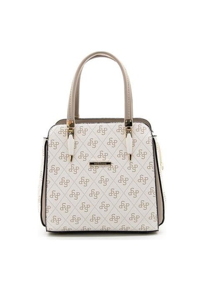 Silver Polo Sp1136 Kadın El Çantası Monogram Bej-kum