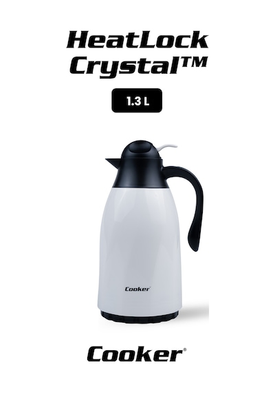 Cooker Heatlock Crystal 1.3 Litre Cam Termos Ckr2099 Beyaz